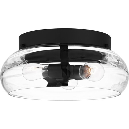 Quoizel Lucy Flush Mount 3 Lights Matte Black LCY1614MBK